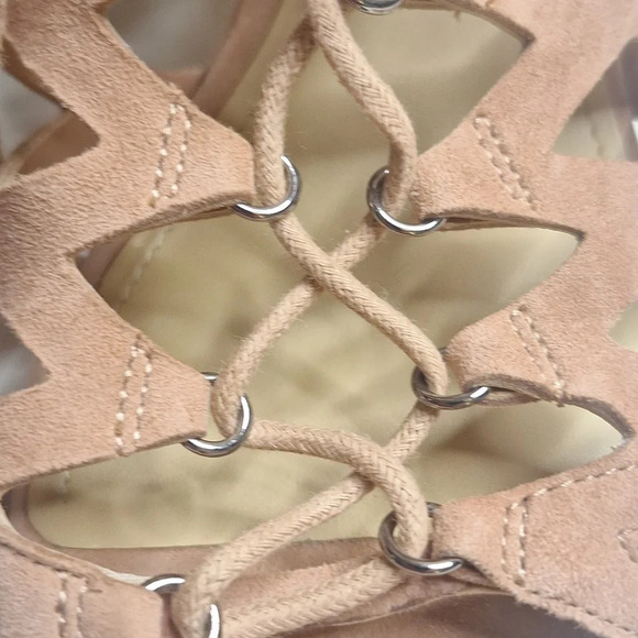 Marc Fisher Blair med. pink stack heel gladiator  style sandals SZ 10m - Picture 11 of 11